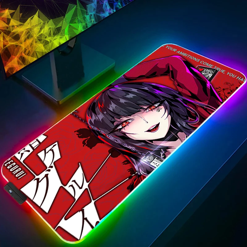 

RGB Mouse Pad Anime Sexy Girls gamer Large LED Keyboard NonSlip Rubber Computer Carpet Desk Mat PC Gamer Backlight MousePad