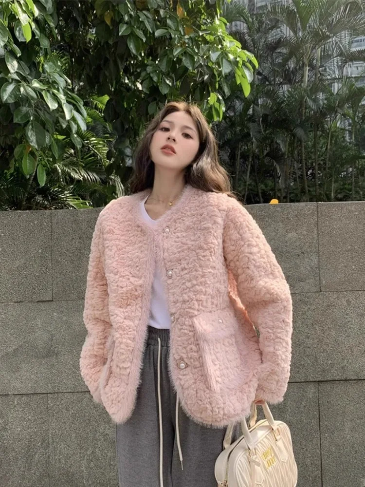 

Ветровка из овечьей шерсти и женская ветровка на пуговицах, украшенная дизайнерской застежкой, украшенная стильная застежка, украшенная модная застежка