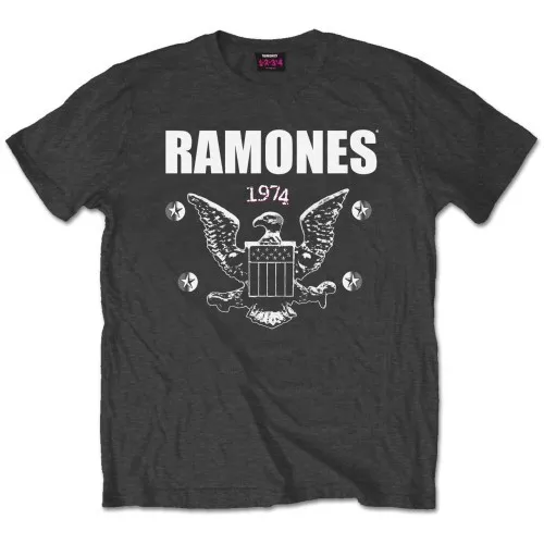 Мужская темно-серая футболка Ramones 1974 Eagle (большой размер)