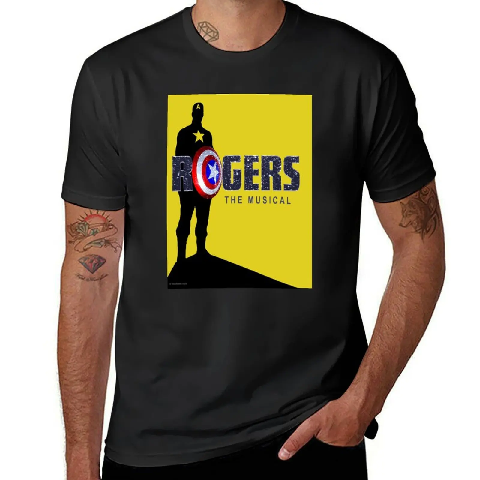 

Rogers The Musical (Black) Full Logo T-Shirt quick-drying vintage clothes mens graphic t-shirts funny