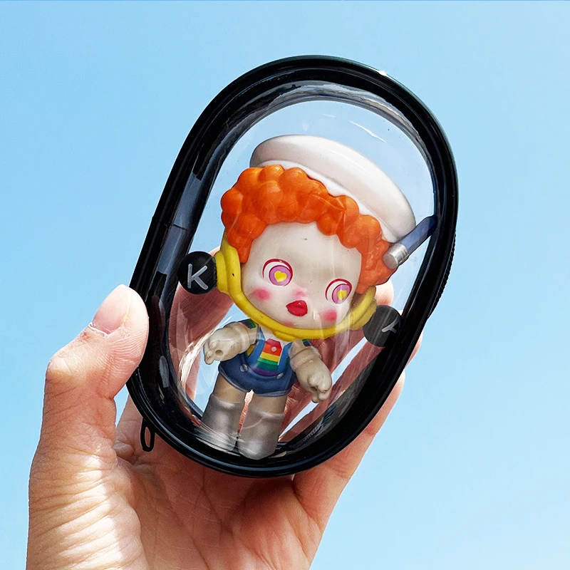 Thicken Transparent PVC Mystery Box Clear Mini Storage Pouch For Small Little Figure Plush Dolls Toys Protector Bag Keychain