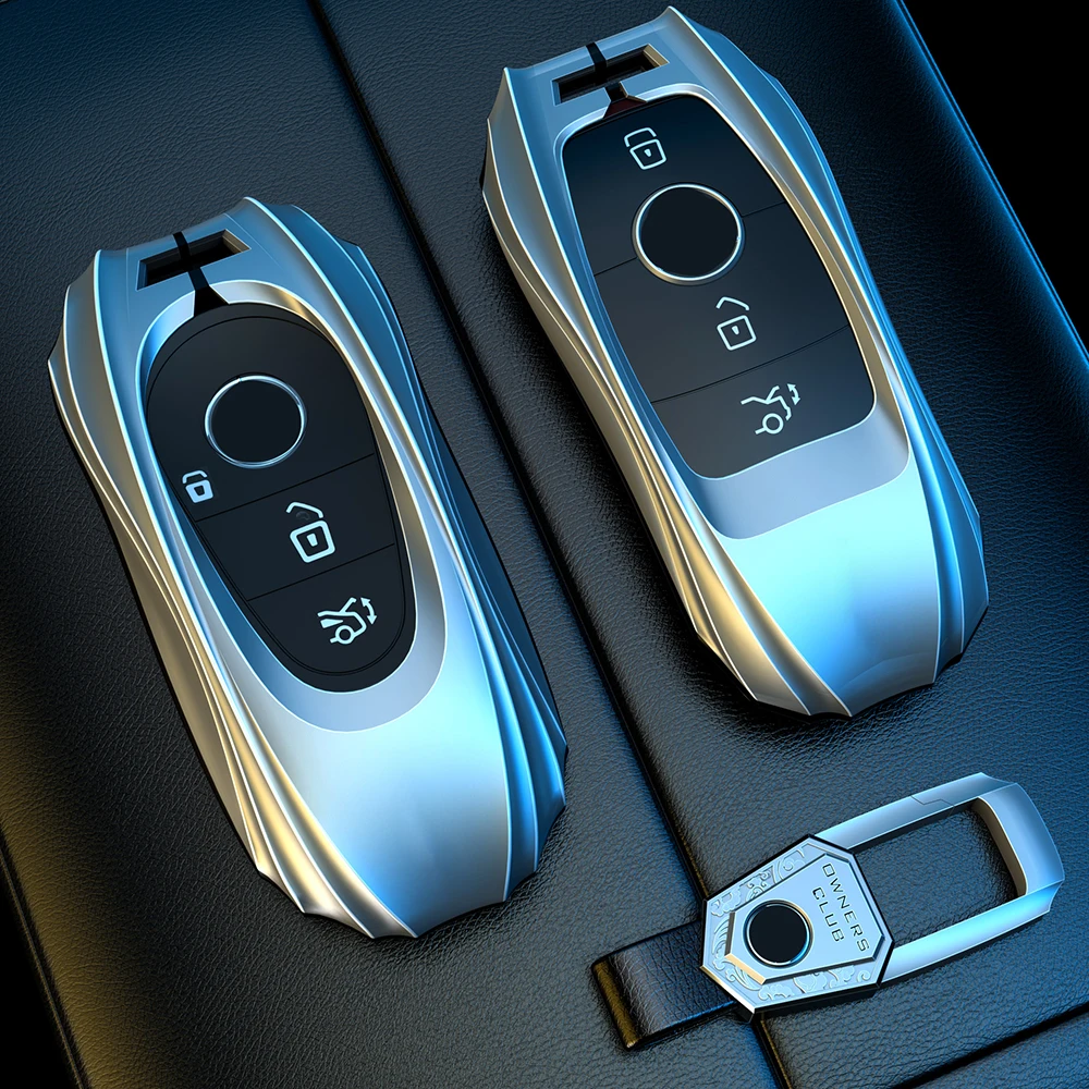 

Car Stickers Zinc Alloy Car Remote Key Case Cover Shell For Mercedes Benz A C E S G Class GLC CLE CLA GLB GLS W177 W205 W213 W22