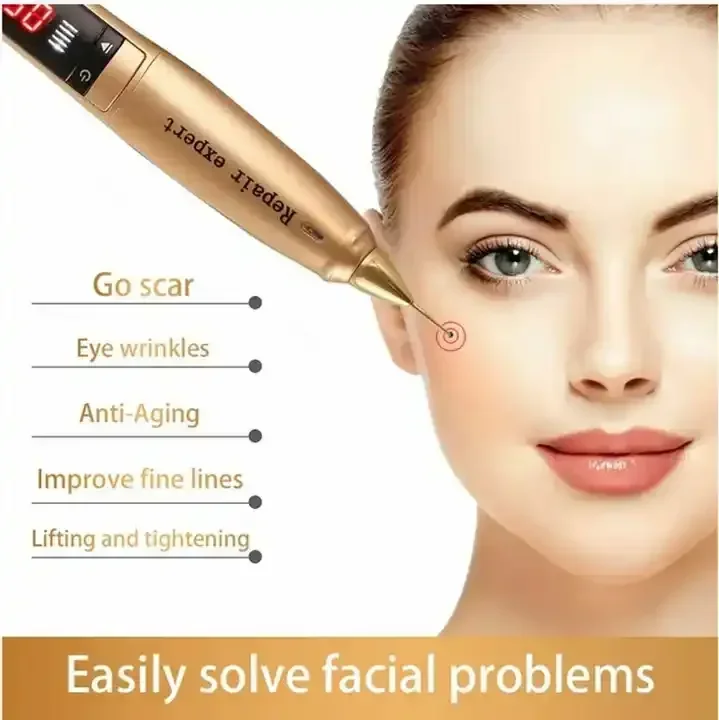 Golden Fibroblast Plasma Pen Beau-ty Machine for Body Lifting Acne & Freckle Removal Targeting Face & Eyelids