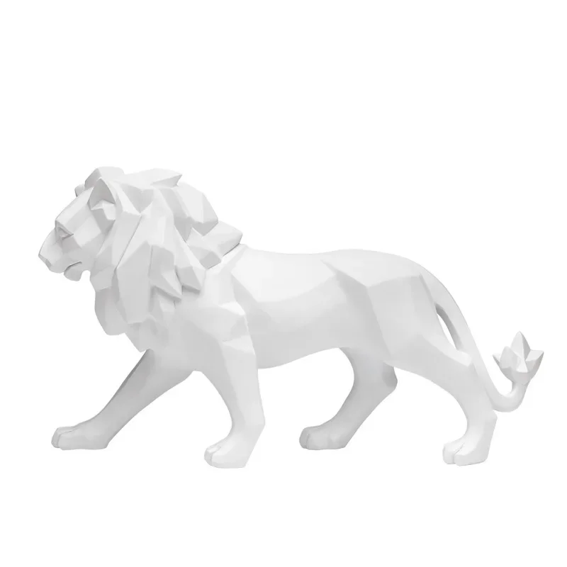 creative resin crafts, lion decorations, home, living room, entrance, geometric decorations, opening, housewarming gifts