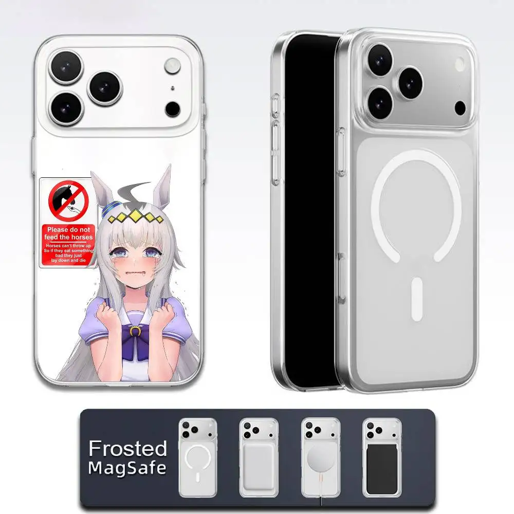 حافظة هاتف U-Uma Musume Pretty Derby Oguri لهاتف iPhone 17,16,15,14,13,12,11,Pro,Max,Plus,E,Air,Mini Magsafe شفافة #5