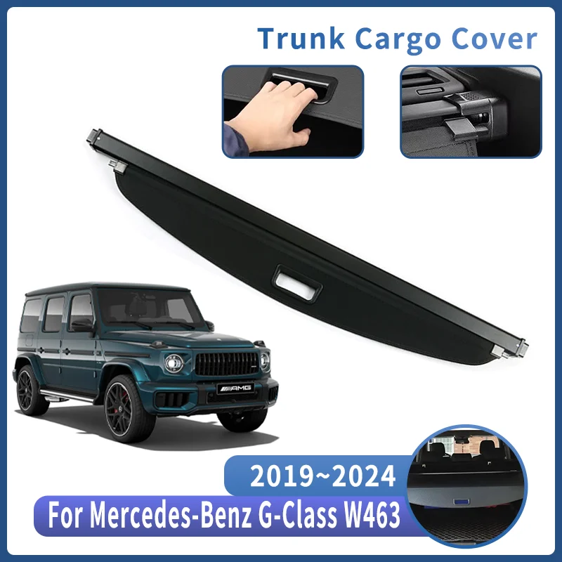 

Кронштейн багажника автомобиля для Mercedes-Benz G-Class W463 2019 ~ 2024 2020, задняя крышка багажника, выдвижная занавеска, аксессуары для перегородки