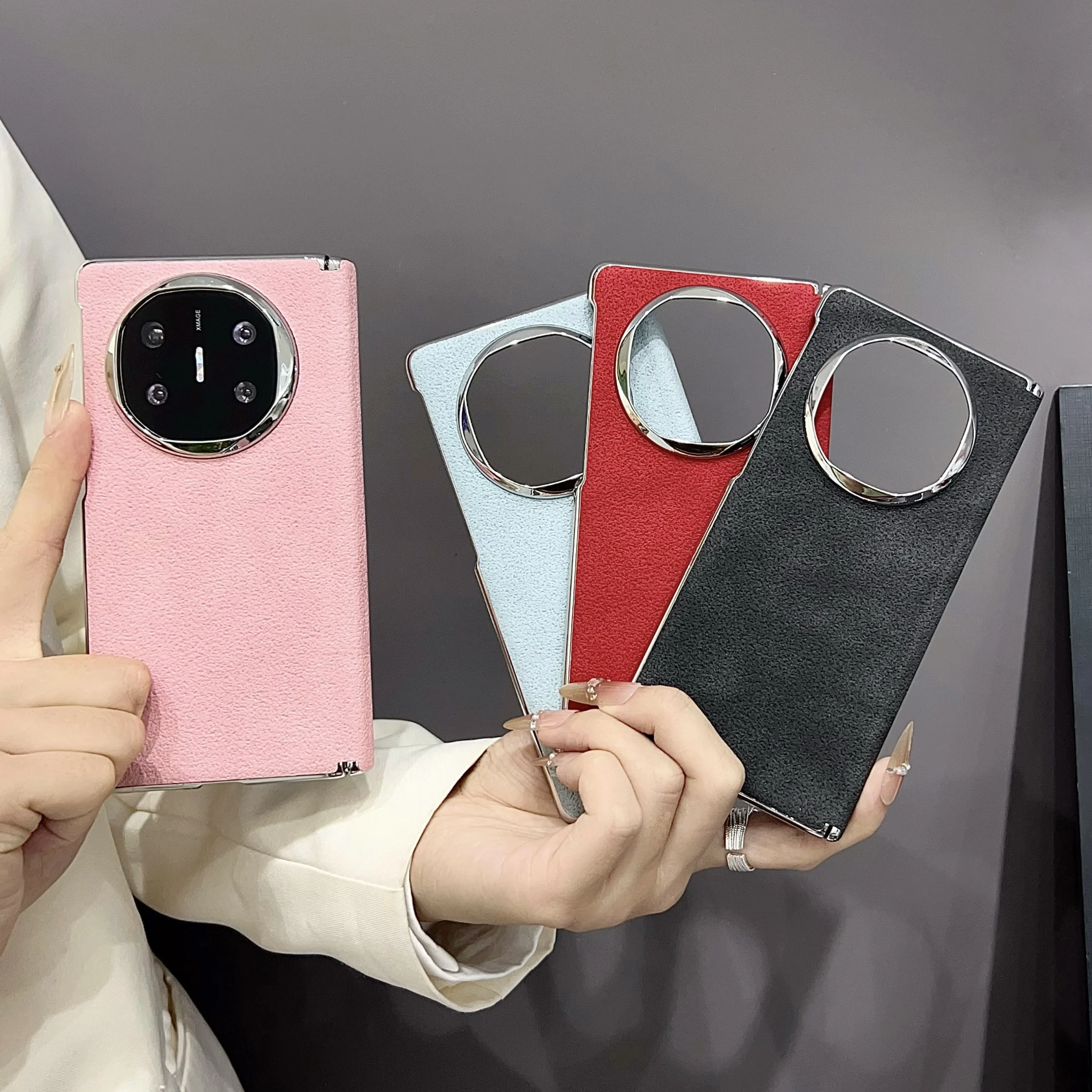 

High-End Electroplated Flip Phone Case with Intelligent Window for Huawei MateX5/X6 Magnetic Protective Cover