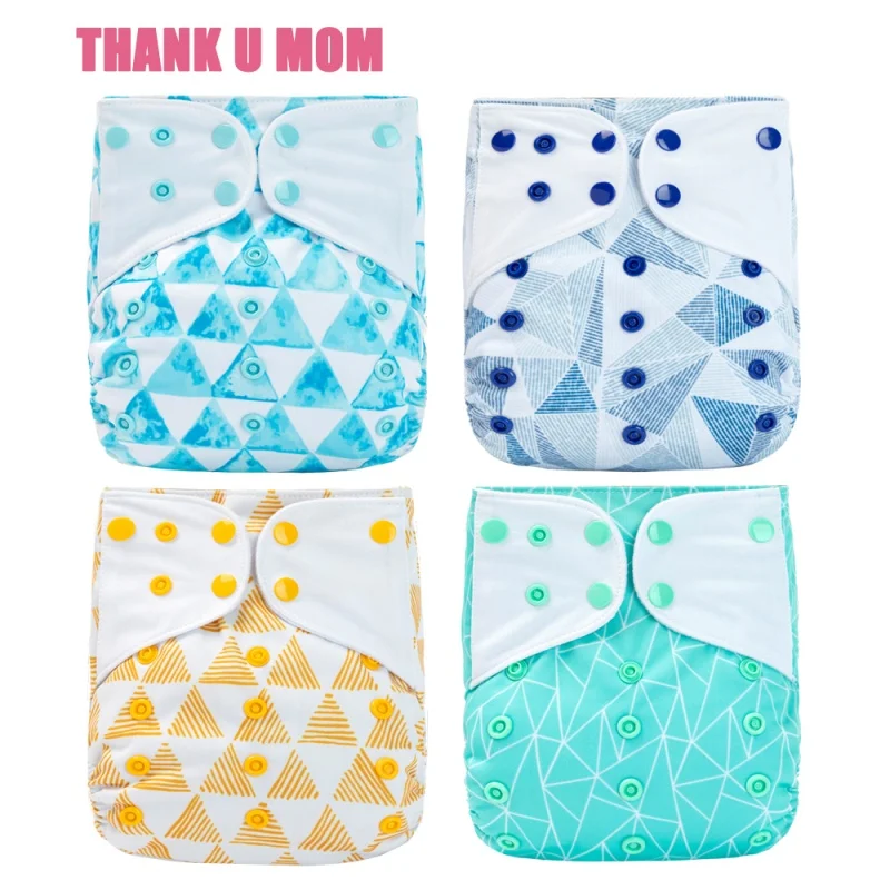 

Thank u Mom Baby Cloth Diapers One Size Fit All Reusable Ecological Diapers for 3-15KG Infants Stay-dry Inner