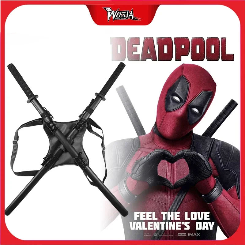 Deadpool Marvel-Épée de Samouraï en Bois, Super ForeWeapons, Films, Bande Dessinée, Périphérique, Modèle Katana, Jouets Cosplay, Cadeaux, Nouveau