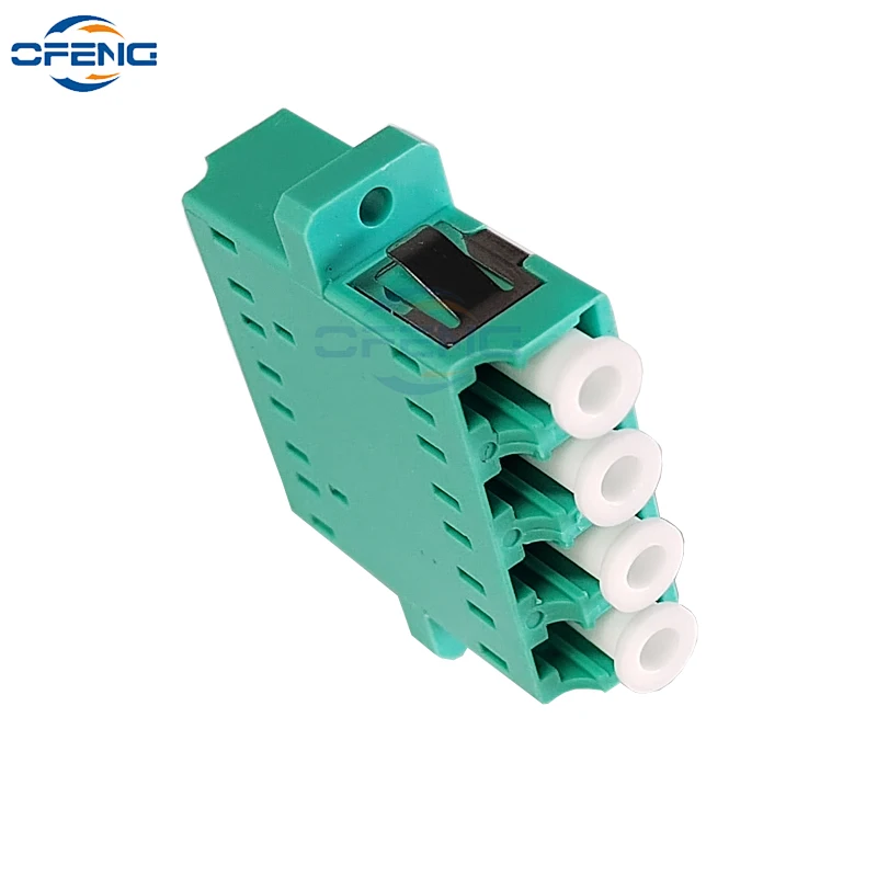 LC 10 Gigabit Optic Coupler with Iron Sheet, OM3 quadruple, FTTH Fiber Optic Adapter Connector, Customized