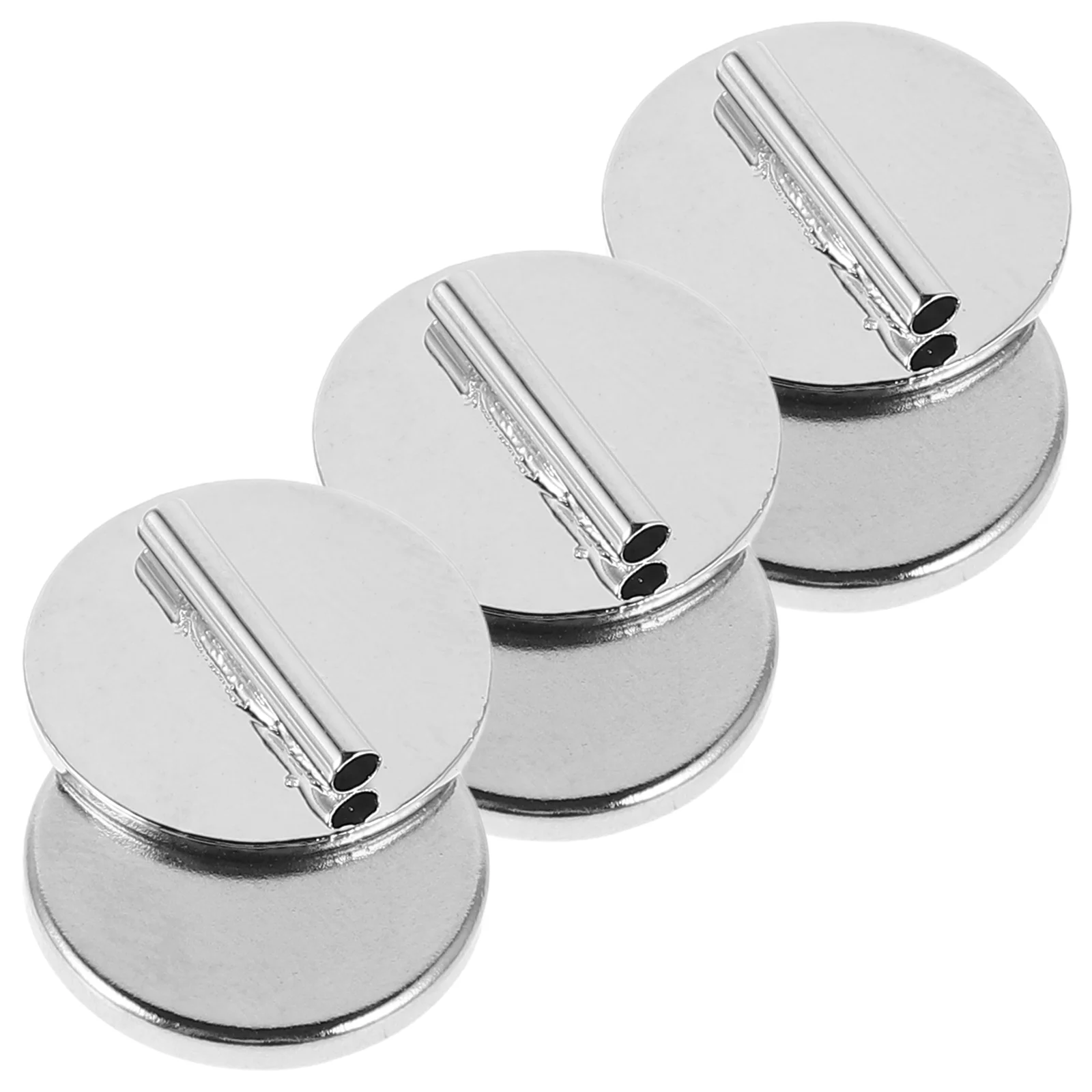 3 Pcs Mini Pin Brooch Converter Garment Magnet Buckle Badges Clothes Metal Magnetic Holder Silver Color Lasting