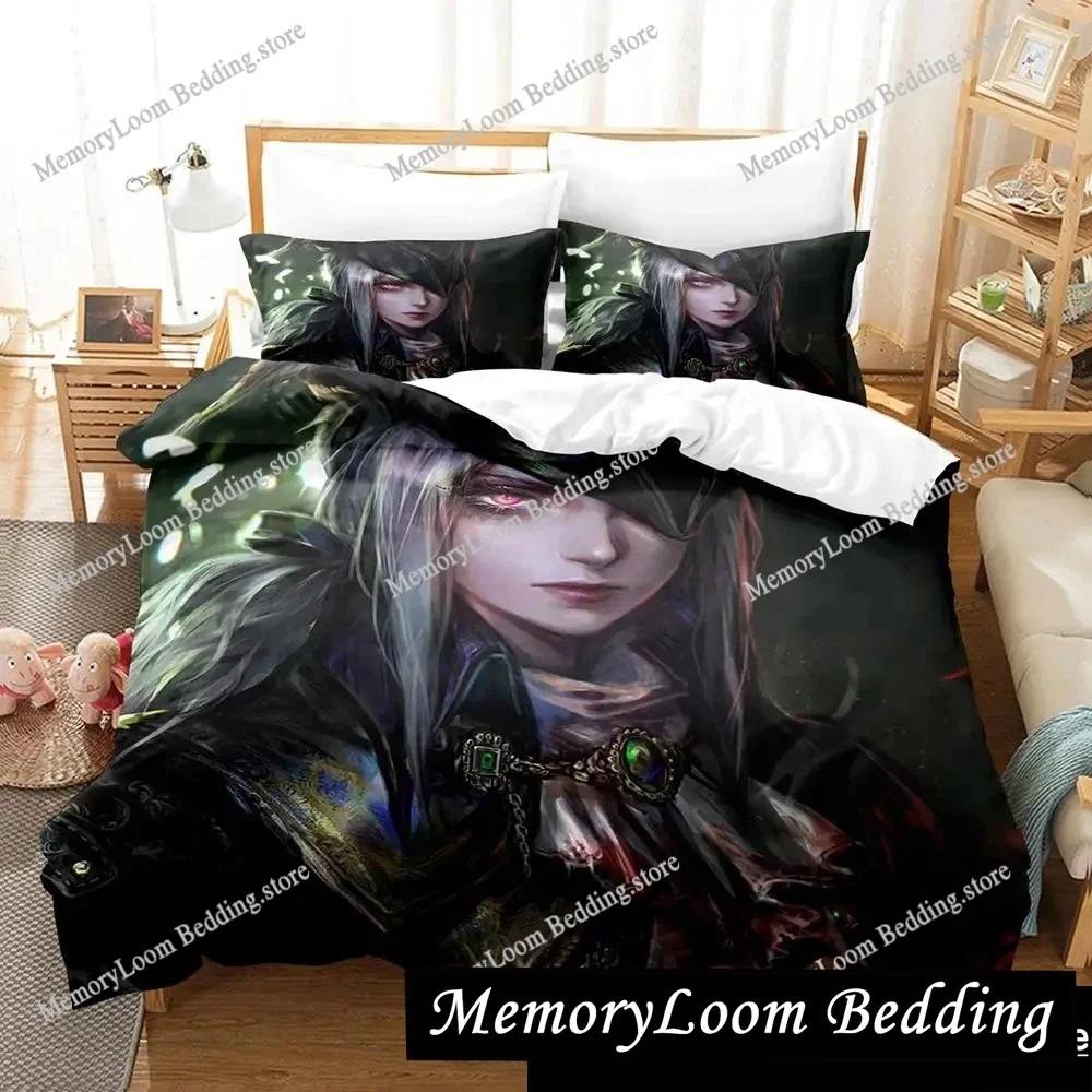 

2025 New Bloodborne Lady Bedding Set Single Twin Full Queen King Size Bed Set Adult Boys Bedroom Duvetcover Sets Anime Game