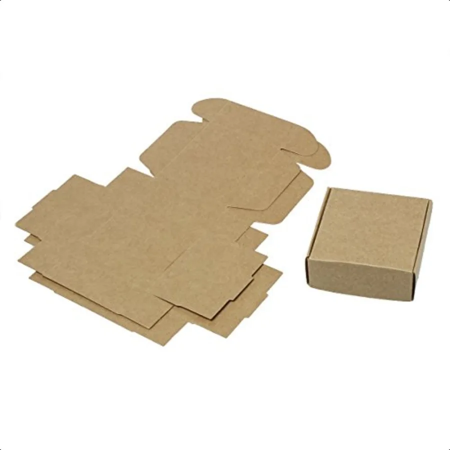 

30 Pack Small Kraft Brown Gift Box 3x3x1 Inches Cardboard