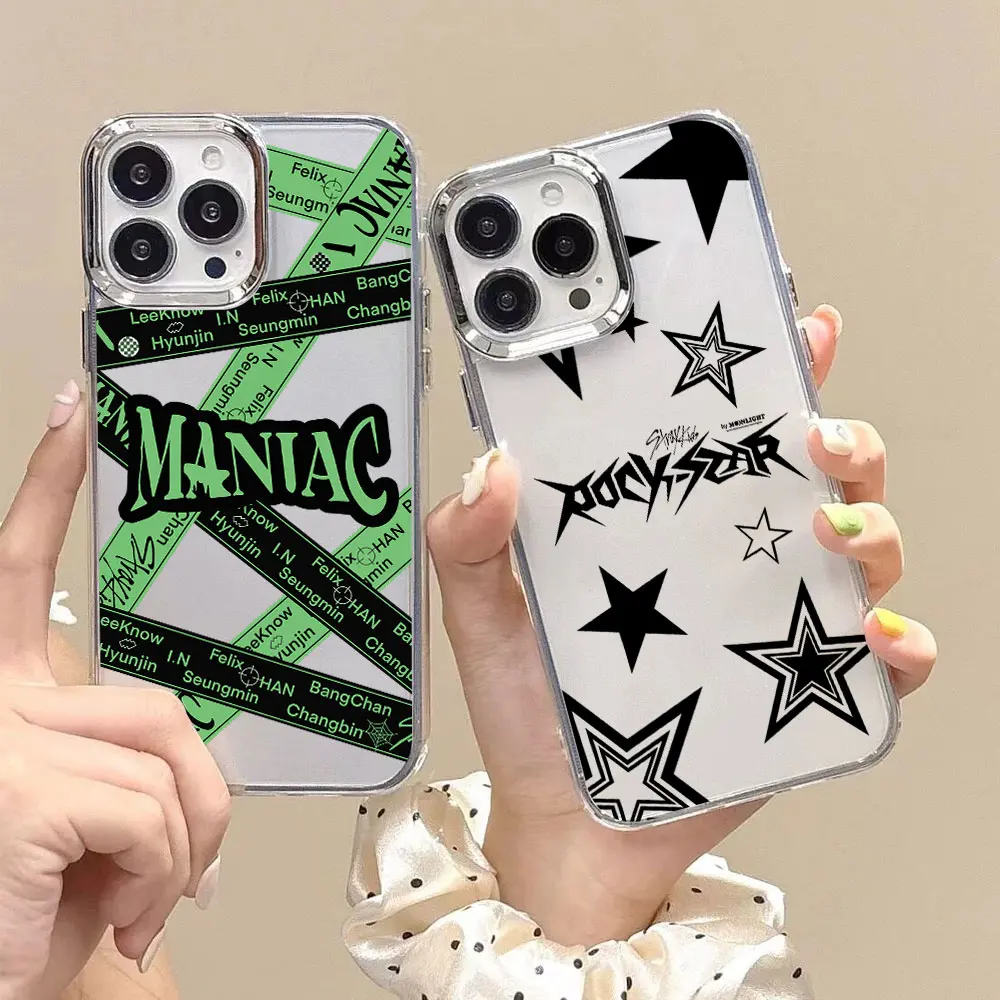 Phone Case For iPhone 17 16e 16 15 14 13 12 11 Pro Max XSMAX 8 7 Air Plus Strays Kids Max ident Rock Star Transparent Soft Cover