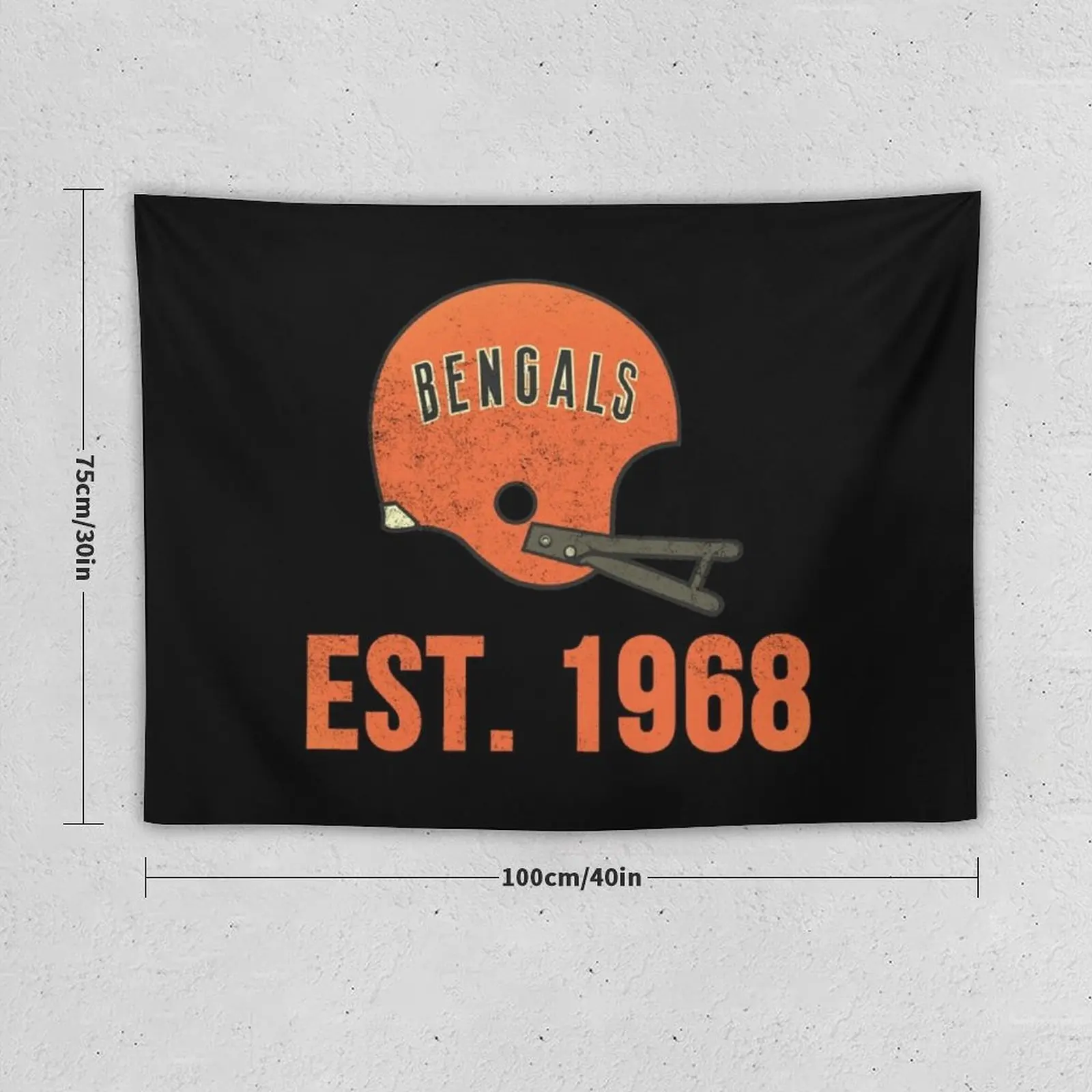 Cincinnati est 1968 T-Shirt Tapestry Anime Decor Wall Mural Home Decorators Tapestry