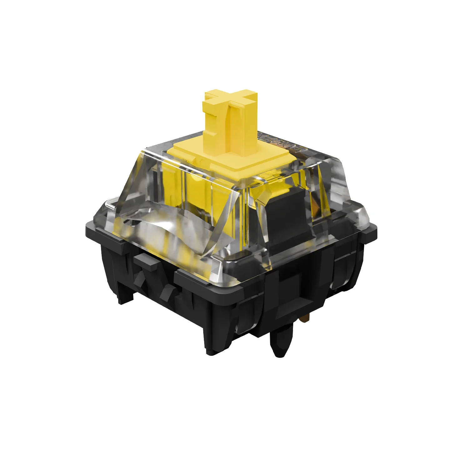 Przełącznik GATERON EverFree Silent Yellow 5-pinowy 50g wstępnie smarowany SMD RGB do samodzielnego montażu, hot-swap, do klawiatur mechanicznych, do gier i biura — zdjęcie produktu 7