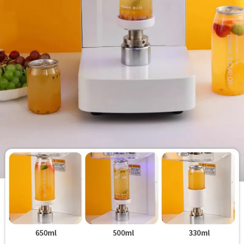 Zip Top Can Sealing Machine Tin Can Sealer Automatic Rotary 5.5mm PET Bottle Can Seamer Beer Can Sealer For Food Beverage Soda