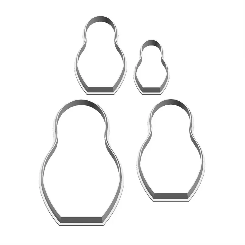 Image 4: Poupées russes de dessin animé, moules en plastique, outils de pâte à gâteau, emporte-pièces pour strass et sushis, 4 spécifications