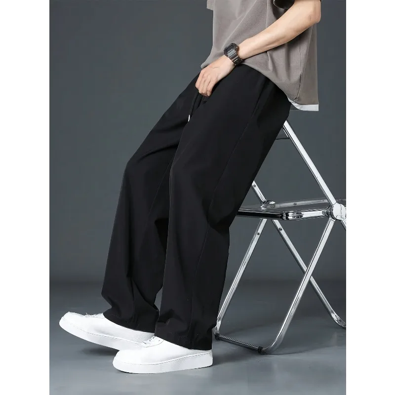 

American Street Men's Fashionable Casual Solid Color Autumn and Winter New Style Men's Casual Sports Jogging Pants