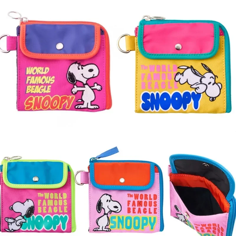 

Snoopys Peripheral Pattern Contrasting Color Coin Purse Cartoon Cute Storage Bag Bus Card Bag Student Carry on Small Item Bags