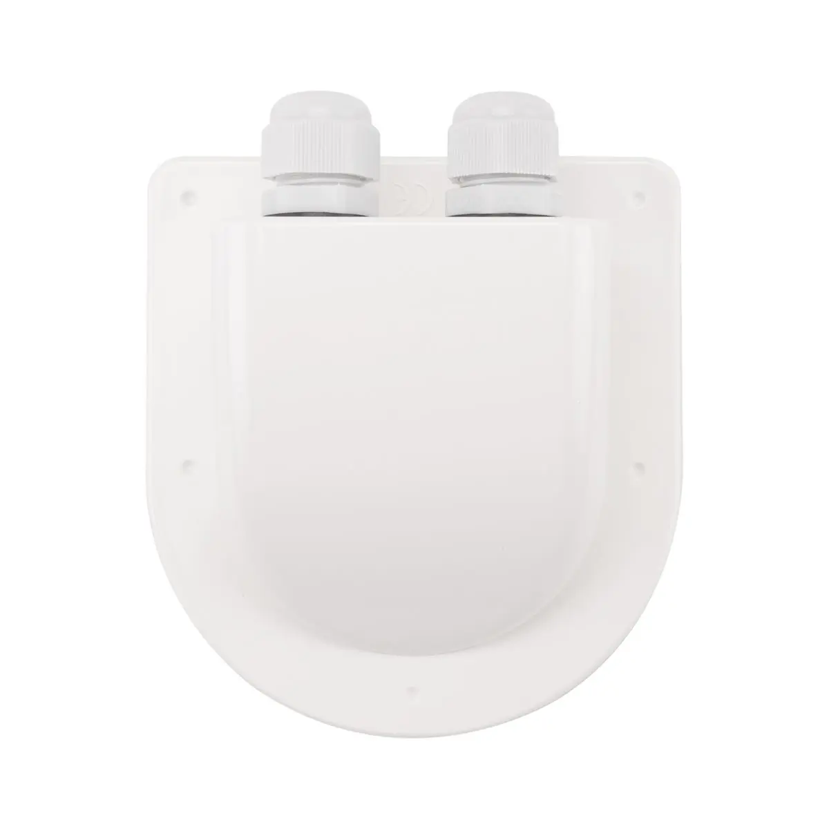 #46P Solar Panel Cable Holder Junction Box,Double Wire Entry Gland Box Solar Panel Roof Wire Gland Box Cable (White)