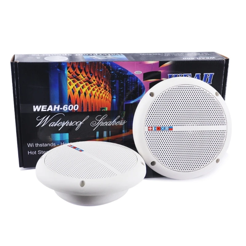 WEAH-600 Waterproof Ceiling Speaker 25W 4Ω Outdoor Passive Speaker for Bathroom Swimming Pool Kitchen, Entrance Porch 896C