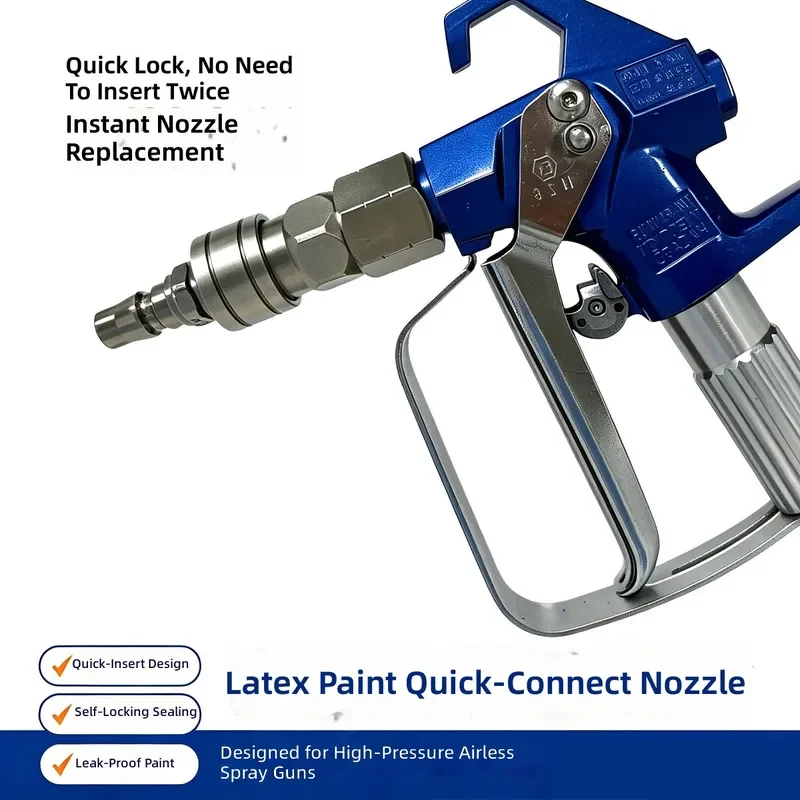 for Quick Connection Nozzle High Pressure Airless Spraying Machine Accessories Latex Paint Quick Insertion Wear Resistance