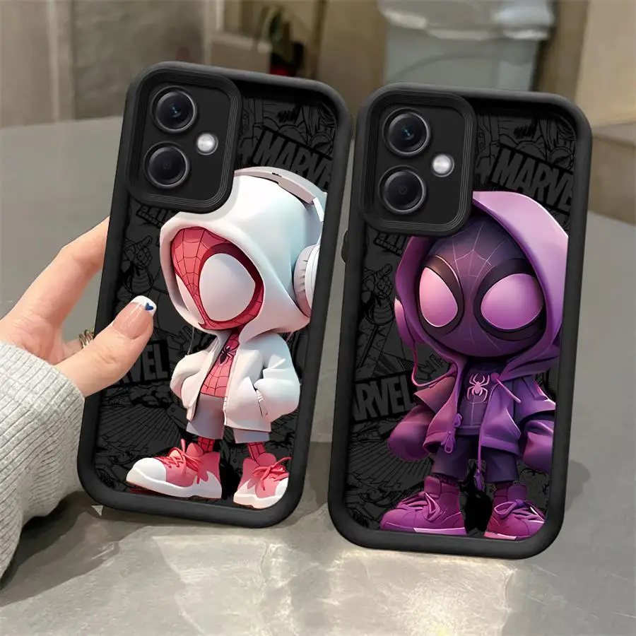 Shockproof Case For Xiaomi Redmi Note 11 10 Pro 13 12 12C A1 Plus Poco X3 NFC Silicone Funda Phone Cover Marvel Spider Man Cute