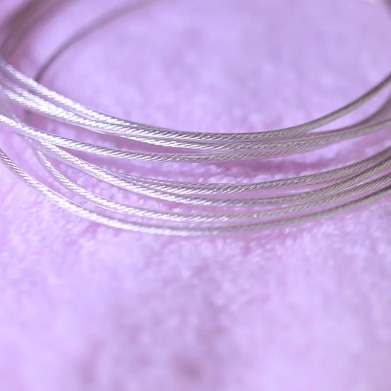 シングルクリスタルスターリングシルバー発熱アップグレードライン1.3/1.5 105コア22awg