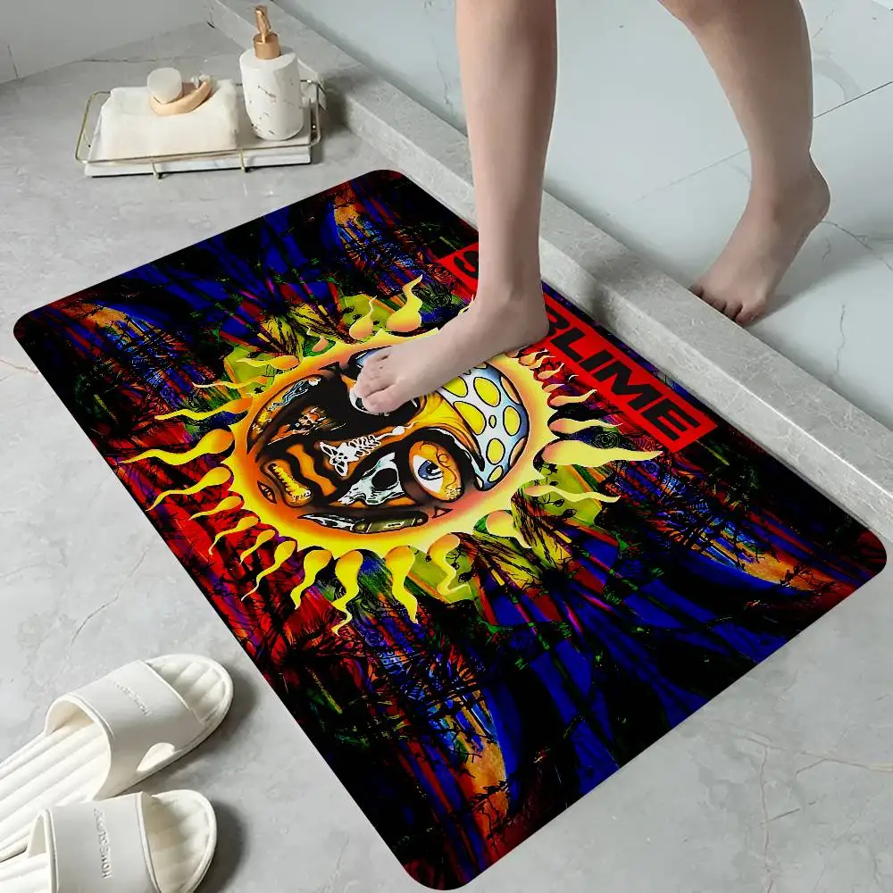 Sublime Band Floor Mat Rectangle Anti-slip Home Soft Badmat Front Door Indoor Outdoor Mat Hotel Decor Mat