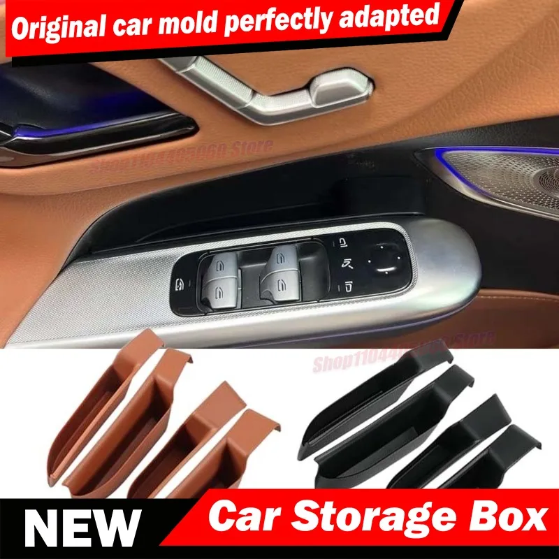 Door Side Storage Box Accessories Door Insert Tray Organizer Liner Fit For Mercedes Benz GLC X254 2023-2025 Interior Accessories