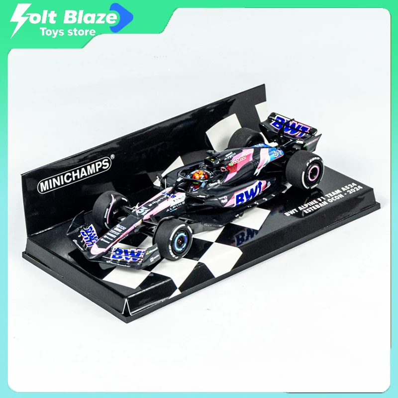 Minichamps 1/43 Alpine F1 Team A524 Esteban Ocon Resin Car Model Limited Edition Simulation Collectible Cars Boy Bvirthday Gifts