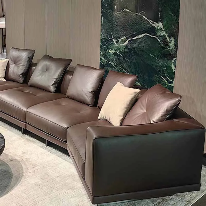Lounge Sectional Modern Sofas Double Black Sleeping Relaxing Living Room Sofa Lazy Loveseat Wood Divani Da Soggiorno Furniture image 6