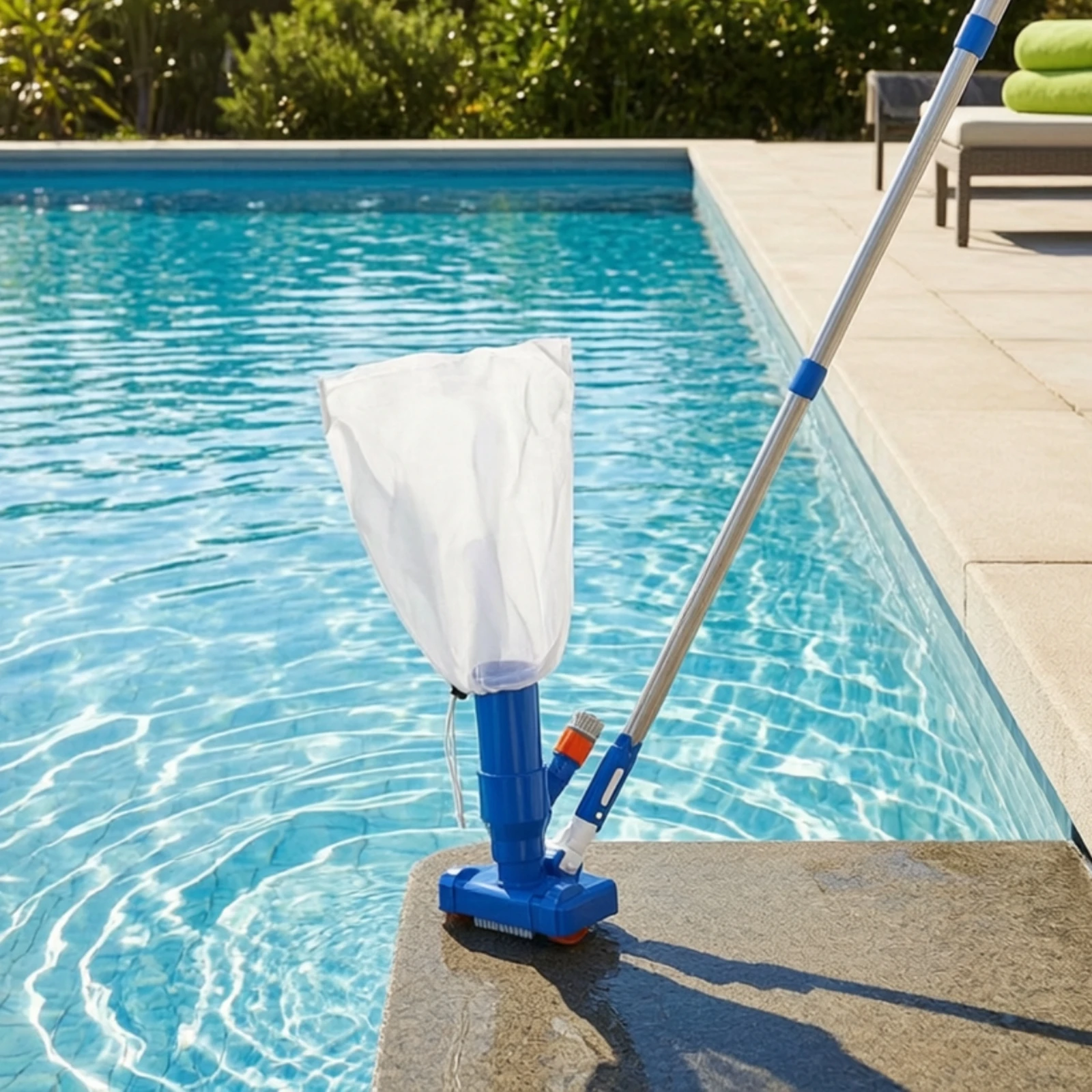 Limpiador De Piscinas Con Succión A Chorro Y Bolsa De Malla, Aspiradora De Piscinas De Lujo Con Barra Telescópica, Mini Aspiradora Premium Para Piscinas — -45%, 24.18€ Coupon, from 28.39€ – 45% descuento – €28.39