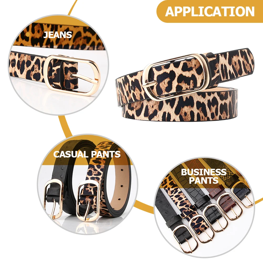 Belts for jeaans Women All-Match Dress Birthday Gift Fashionable Leopard Sashes