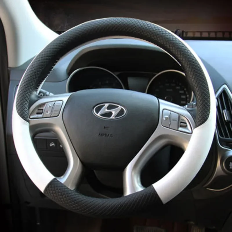 

Высококачественный кожаный чехол на руль автомобиля для Hyundai Elantra Sonata Mistra Avante IX35 IX25, аксессуары для интерьера автомобиля