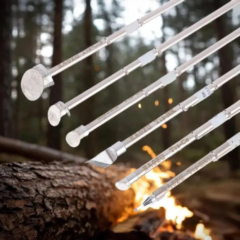 1 قطعة T12 درجة حرارة ثابتة سبيكة لحام كهربائي تلميح سكين رئيس حدوة الحصان رئيس للإصلاح الإلكتروني #4