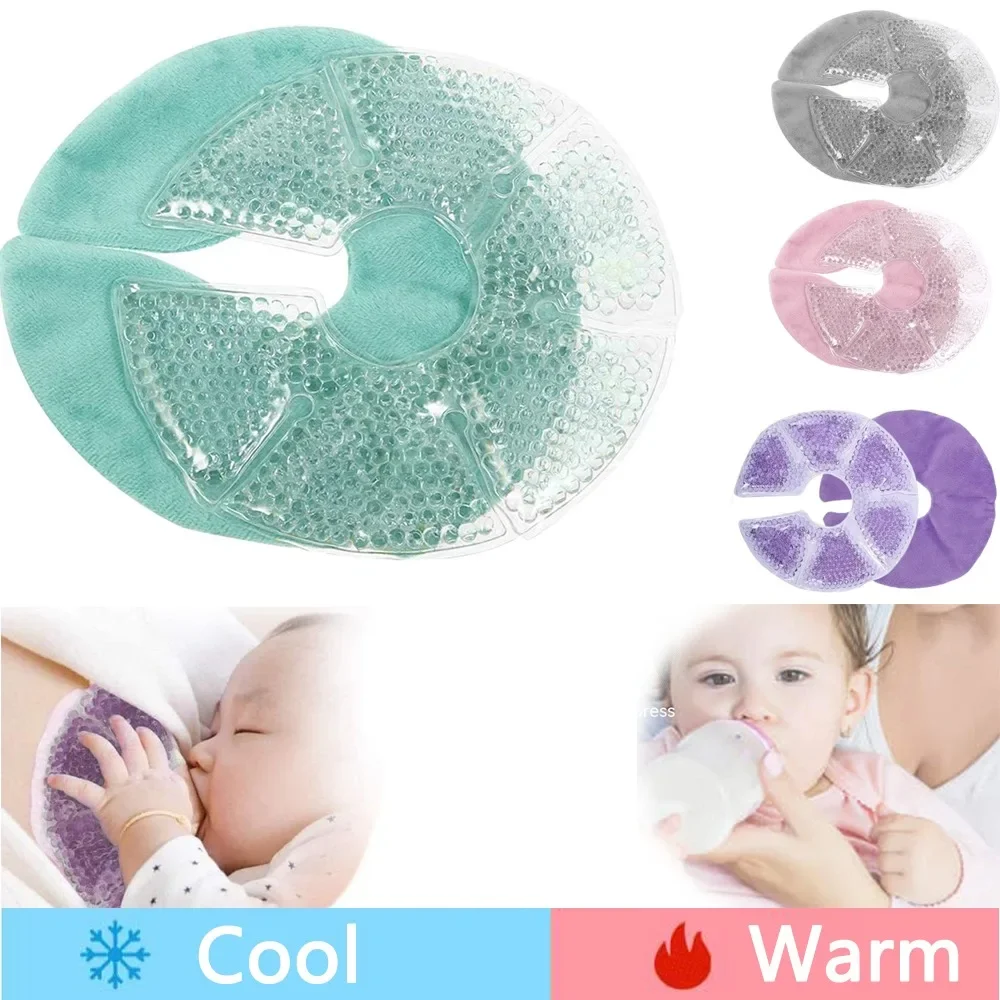 Breast Therapy Ice Packs Hot and Cold Breast Pads Reusable Breastfeeding Essentials Large Gel Bead Packs for Moms