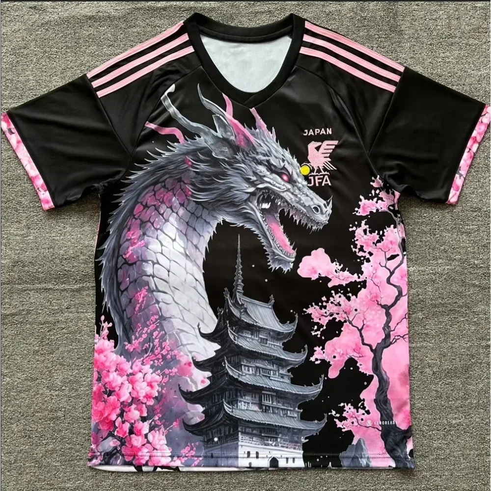 Japan National Team Football Jersey Sea Wave Jingle Cat Darth Vader Football T-shirt Men Clothing Women Tshirt Kids Tees Tops