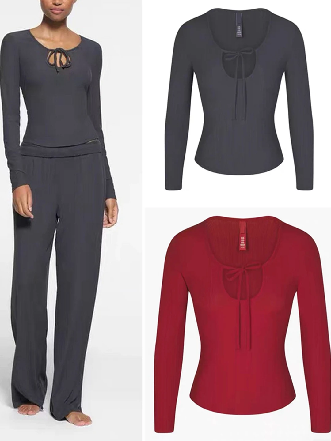 Sexy Modal Base irt Women's Inner Wear Pure Color Slimming Top Spring Autumn High Waist Long Sve T-irt Breathable Skin...