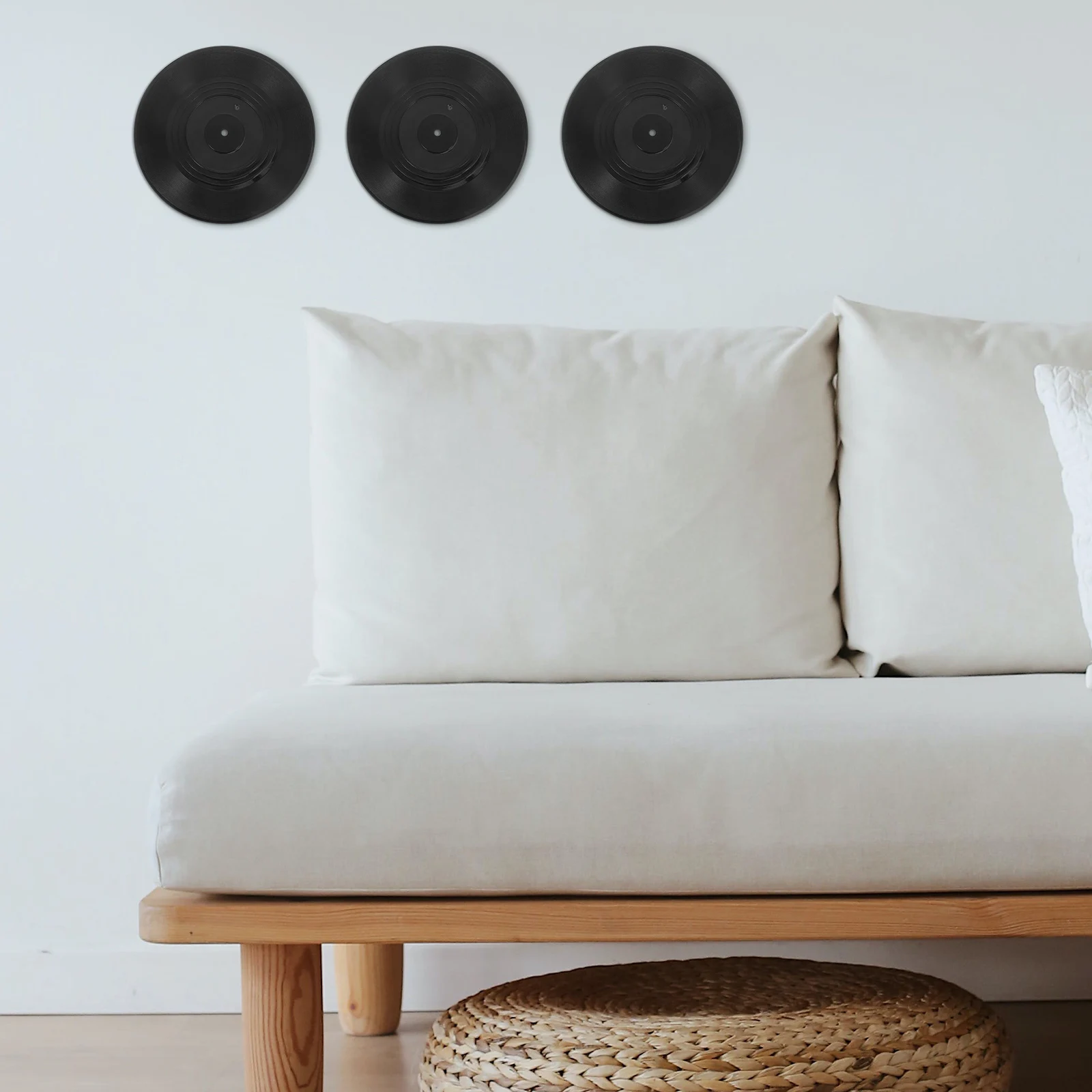 

6pcs Retro Vinyl Record Wall Decorations For Home Aesthetic Vintage Style Fake Records Decorative Stickers Household Discreet