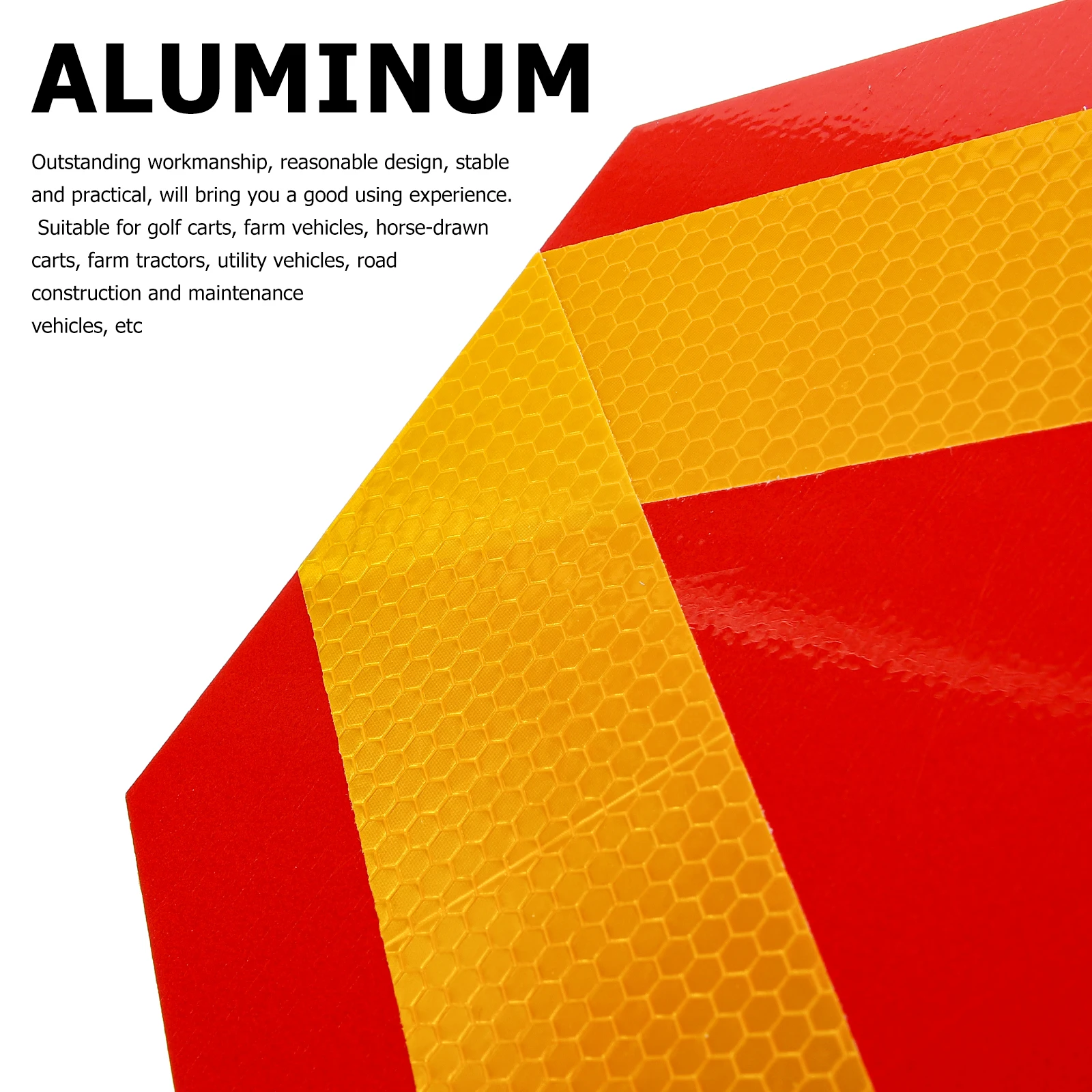 2pcs Triangle Reflectors for Car Slow Moving Vehicle Sign Warning Aluminum Orange Reflective Traffic Safety Signs