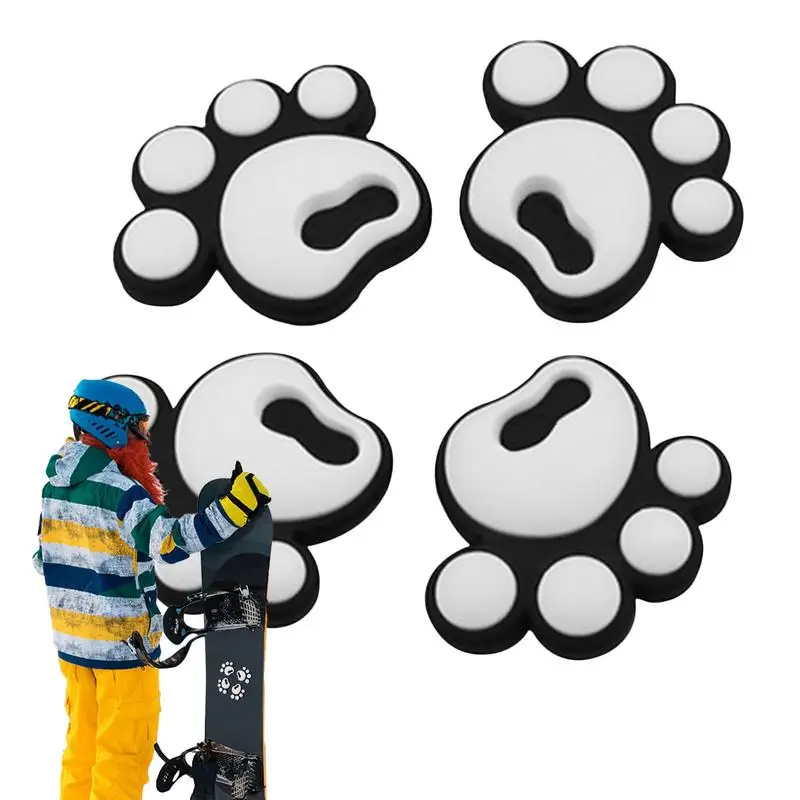 Snowboard Stomp Pad Self-Adhesive Snowboard Foot Pad Snowboarding Grip Mat Skis Board Grip Pad Footprint-Shaped Stomp Pad Mat