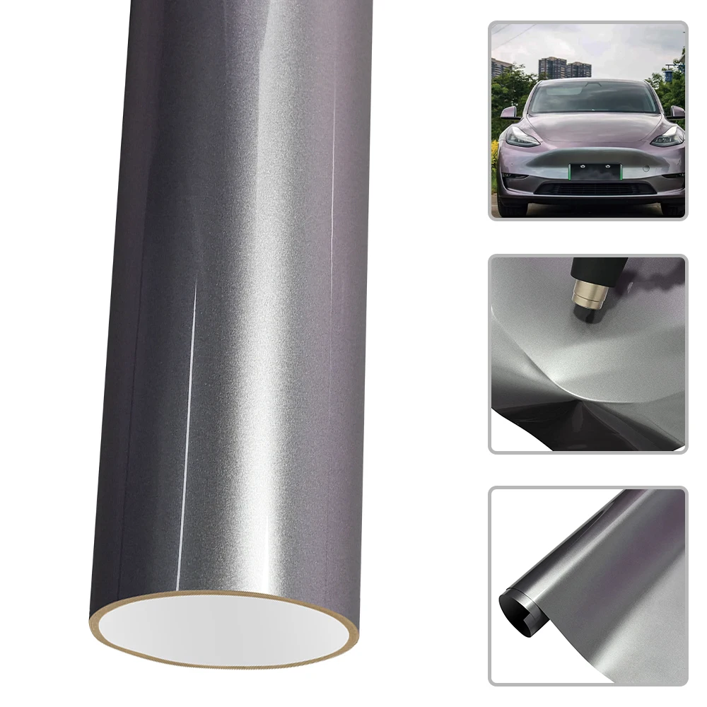 

Diamond Capri Grey&Purple Car Wrap Vinyl Waterproof Color Change Film Self-Adhesive Sticker Auto Cover Air Release Foil Kits