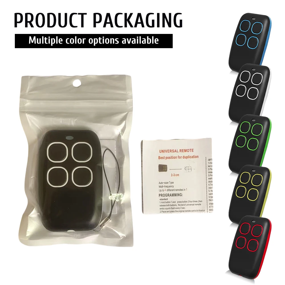 Garage Door Remote Control Duplicator 280-868MHZ Multi-Frequency Code Grabber Clone Gate Keyfob Command Hand Transmitter