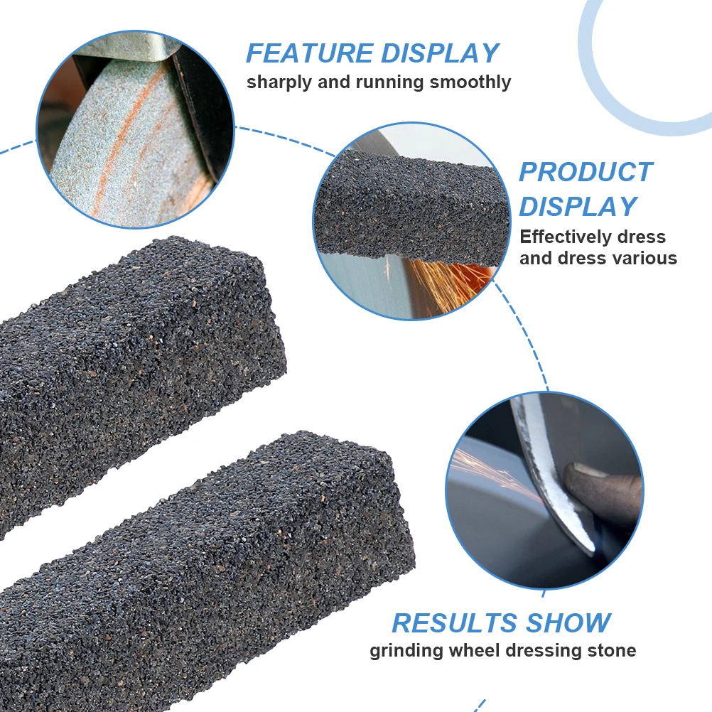 

2 Pcs Silicon Carbide Dressing Stick Grinding Wheel Trimming Bench Stone Dresser Black Pumice Tool Sharpening Abrasive