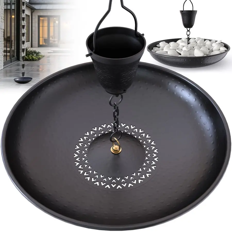 

Дождевая цепь Chains Direct 15,25 дюймов с эффектом ковки, с дренажным отверстием для предотвращения застоя воды и эрозии почвы