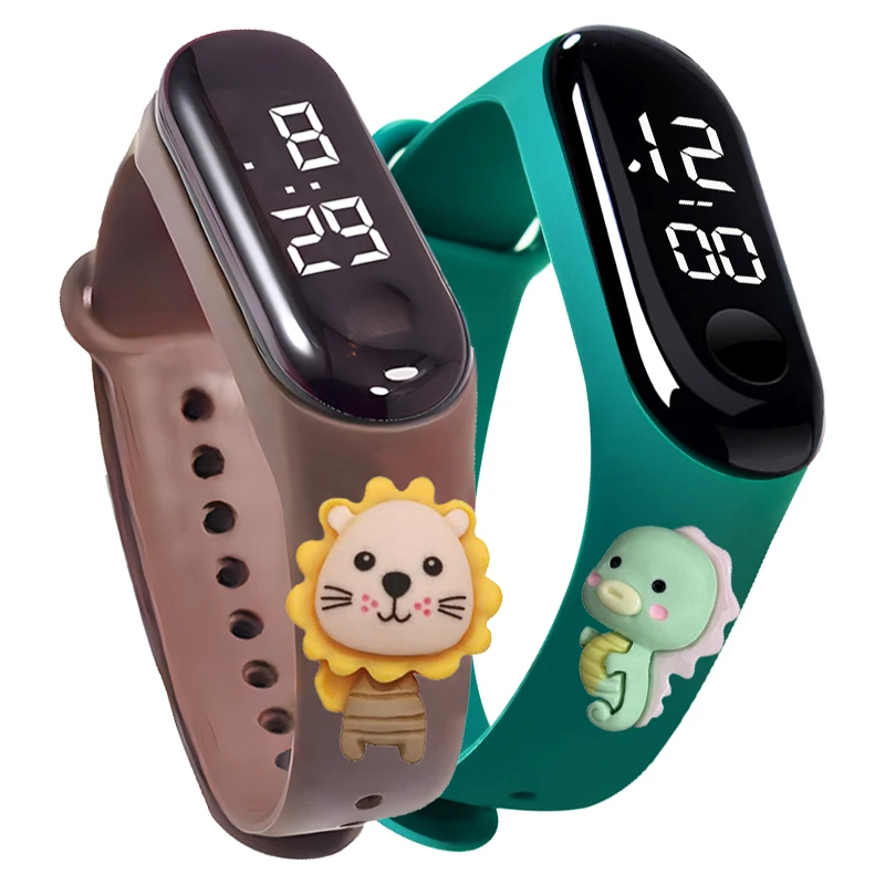 Multi-color Smart Watch For Children Boy Girl Fashion LED Digital Wrist Watches Silicone Strap Kids Waterproof Sport Watch view 4