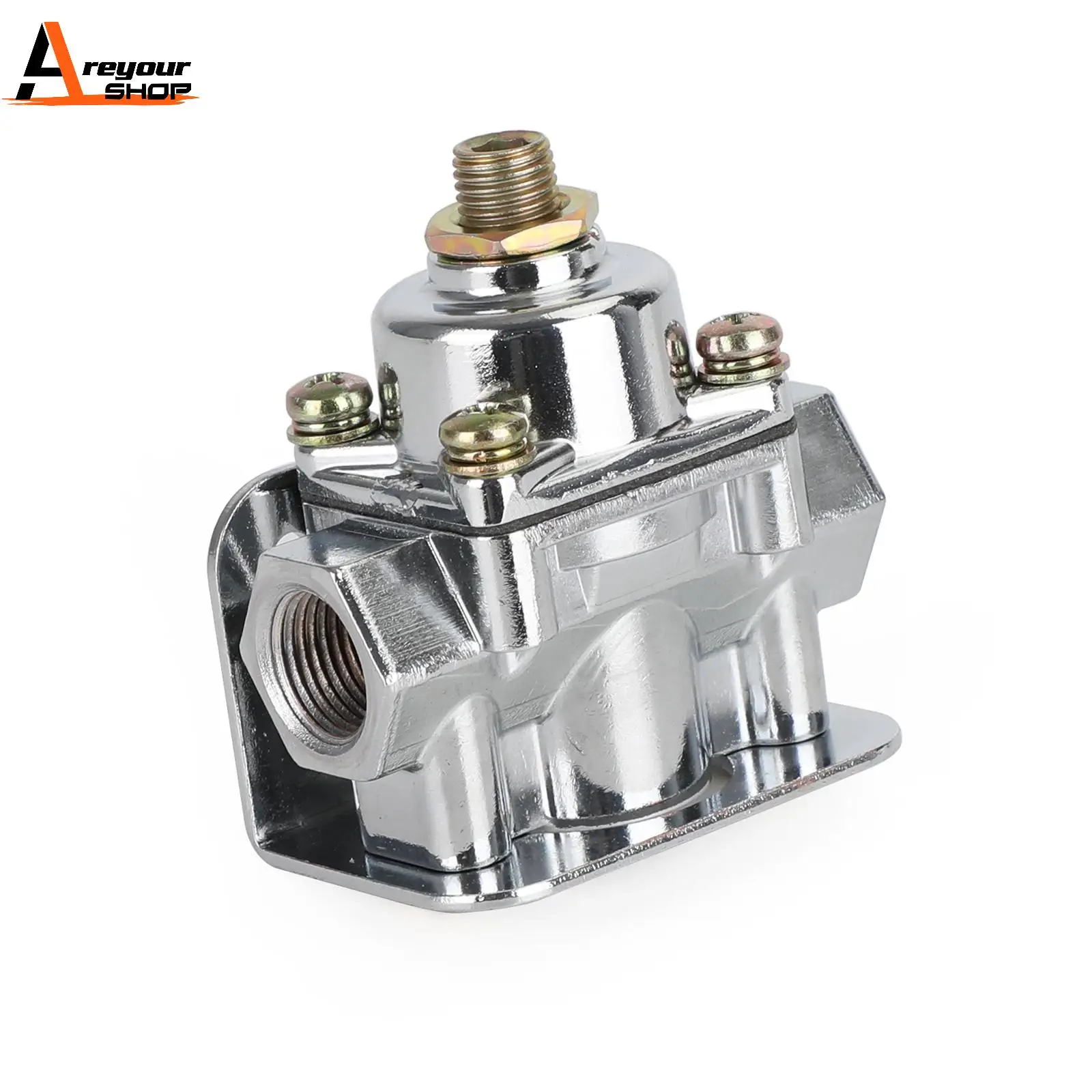 Areyourshop Carburetor Fuel Pressure Regulator For Holley 12-803 2 Port 4 1/2 to 9 PSI Car Auto Parts