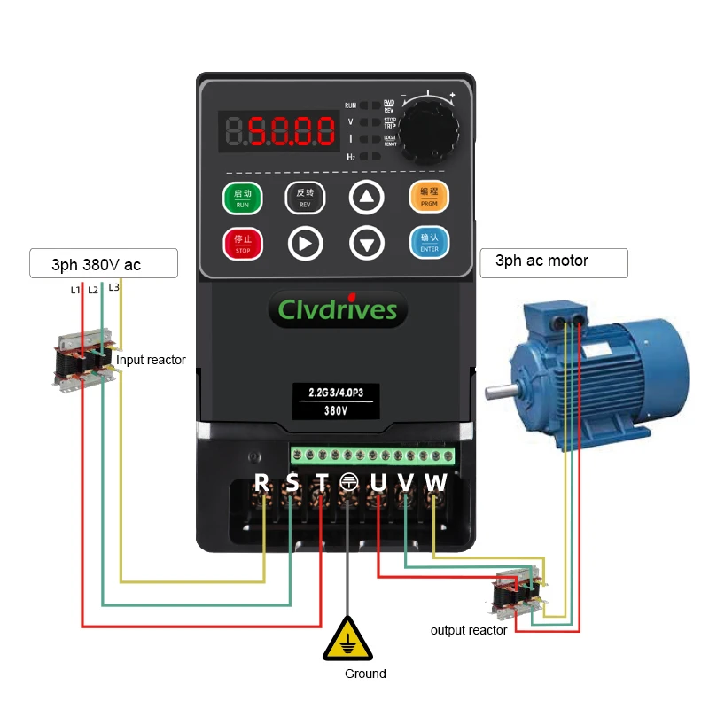 Torque Boost Off Grid Hybrid Inverter 220V/380V Pure Sine Wave Inverter 0.75KW to 2.2KW 1/3 Phase Powmr Hybrid Inverter VFD